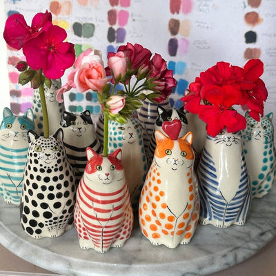 CatCraze – Kollektion Handbemalter Katzenvasen