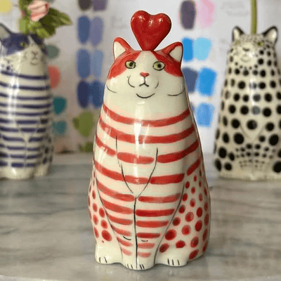 CatCraze – Kollektion Handbemalter Katzenvasen