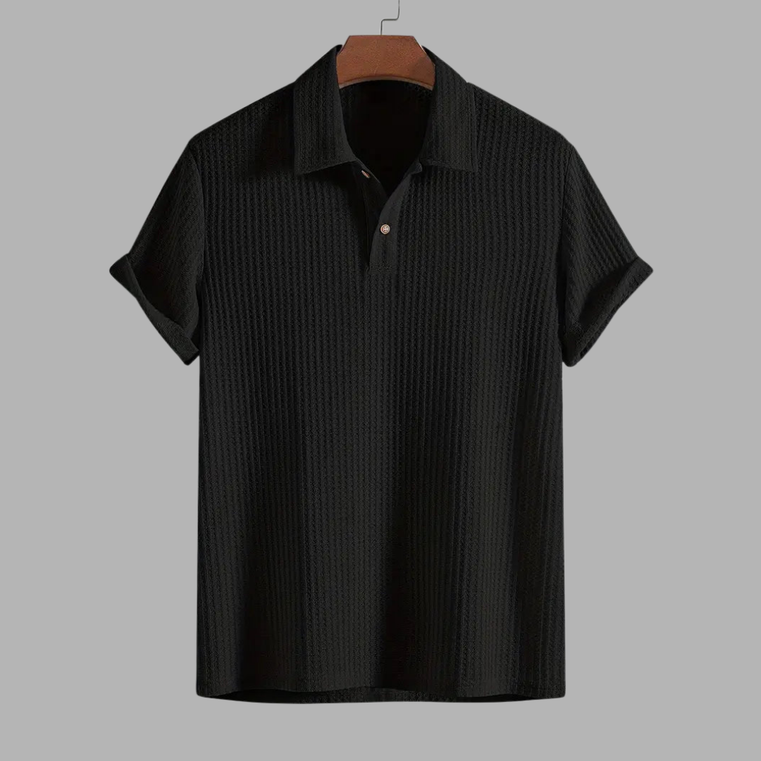 Quentin | Elegantes Polo-Shirt in Strukturierte Waldgrün für Komfort und Stil