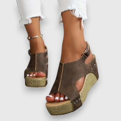 Mia | Vintage Plateau-Sandalen