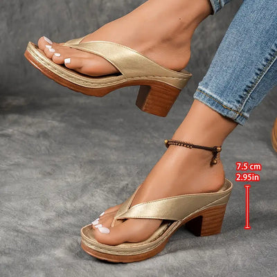 Cinzia - Bequeme Sandalen Mit Dickem Absatz