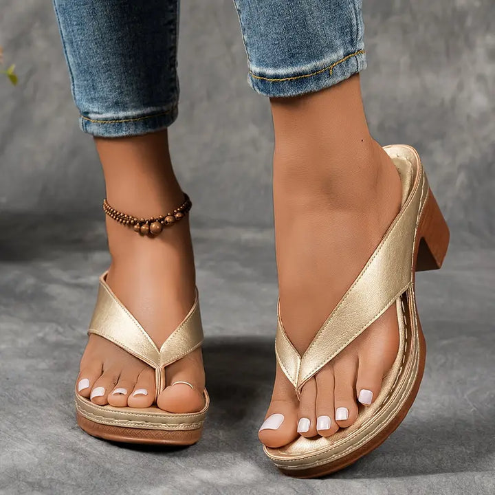 Cinzia - Bequeme Sandalen Mit Dickem Absatz