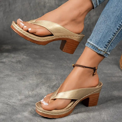 Cinzia - Bequeme Sandalen Mit Dickem Absatz