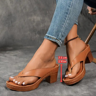 Cinzia - Bequeme Sandalen Mit Dickem Absatz
