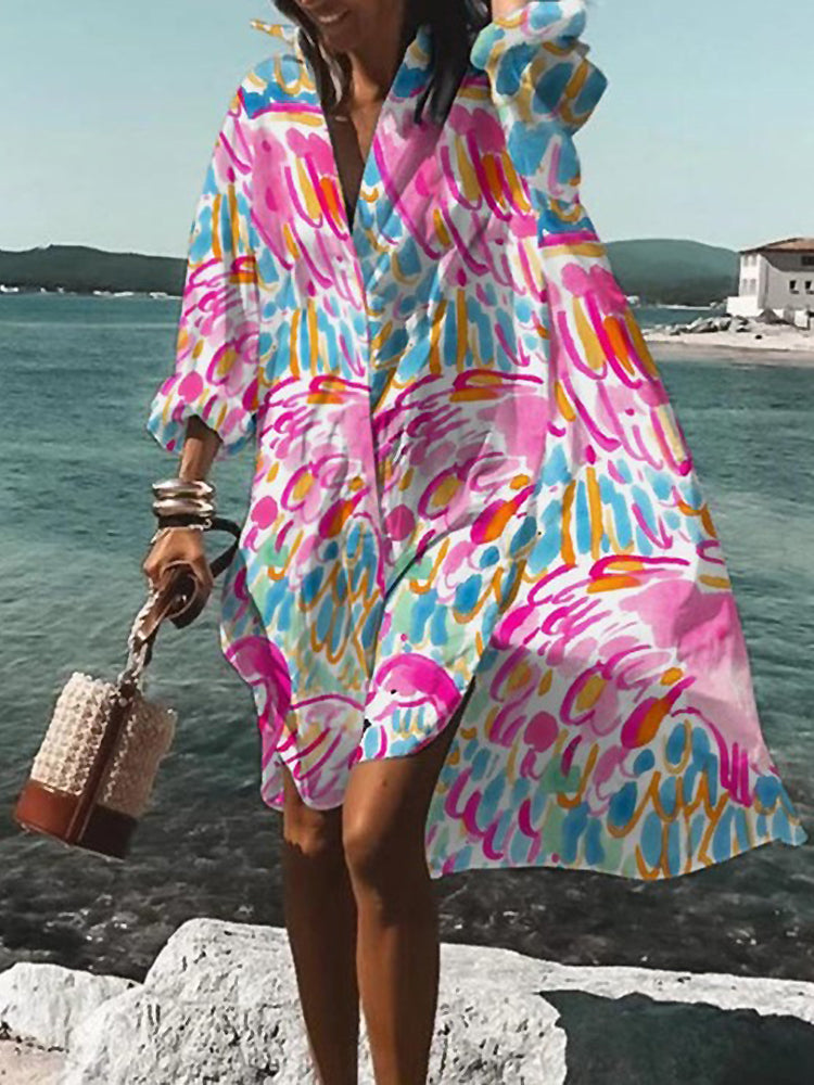Calogera - Elegantes Locker Sitzendes Hemdkleid