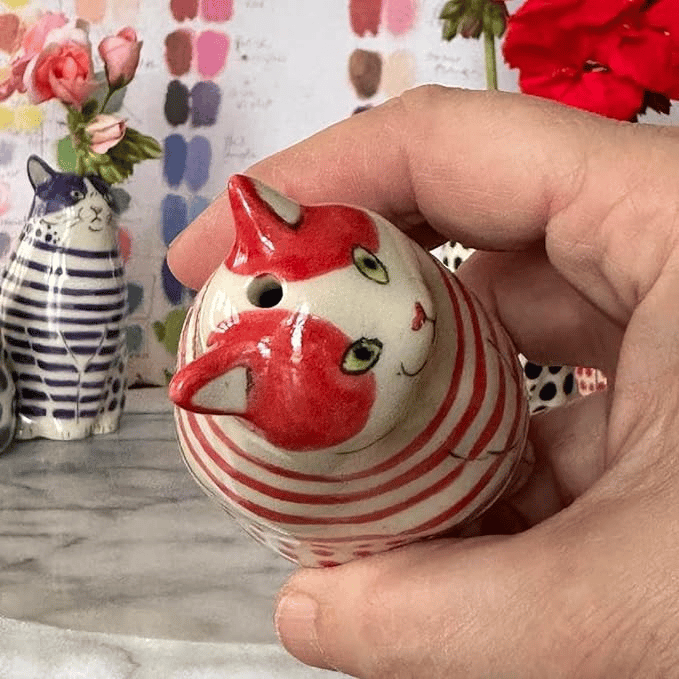 CatCraze – Kollektion Handbemalter Katzenvasen