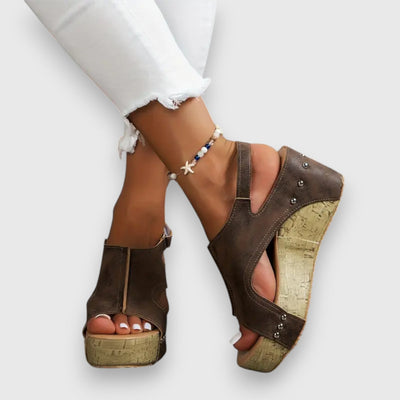 Mia | Vintage Plateau-Sandalen