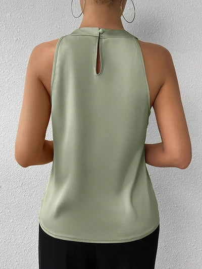 Cerys – Elegante Armellose Bluse Aus Polyamid