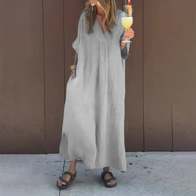 Arantxa - Elegantes Maxikleid Mit V-Ausschnitt